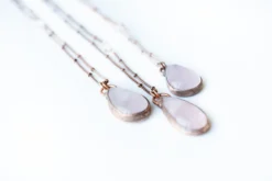 Rose Quartz Necklace | Raw crystal necklace