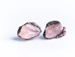 Rose Quartz studs | Rose Quartz earrings