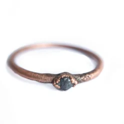 Rough diamond ring | Tiny raw diamond engagement ring