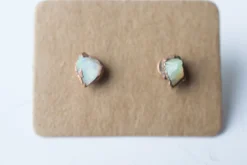 Rough opal earrings | Opal post earrings