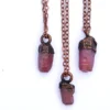 Ruby crystal necklace | Raw ruby necklace