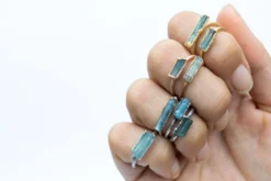 SALE Aquamarine crystal ring | Raw aquamarine ring