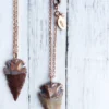 SALE Arrowhead fossil | Electroformed fossil jewelry