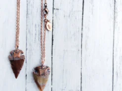 SALE Arrowhead fossil | Electroformed fossil jewelry