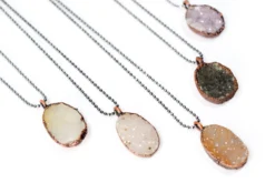 SALE Druzy crystal necklace | Natural druzy pendant