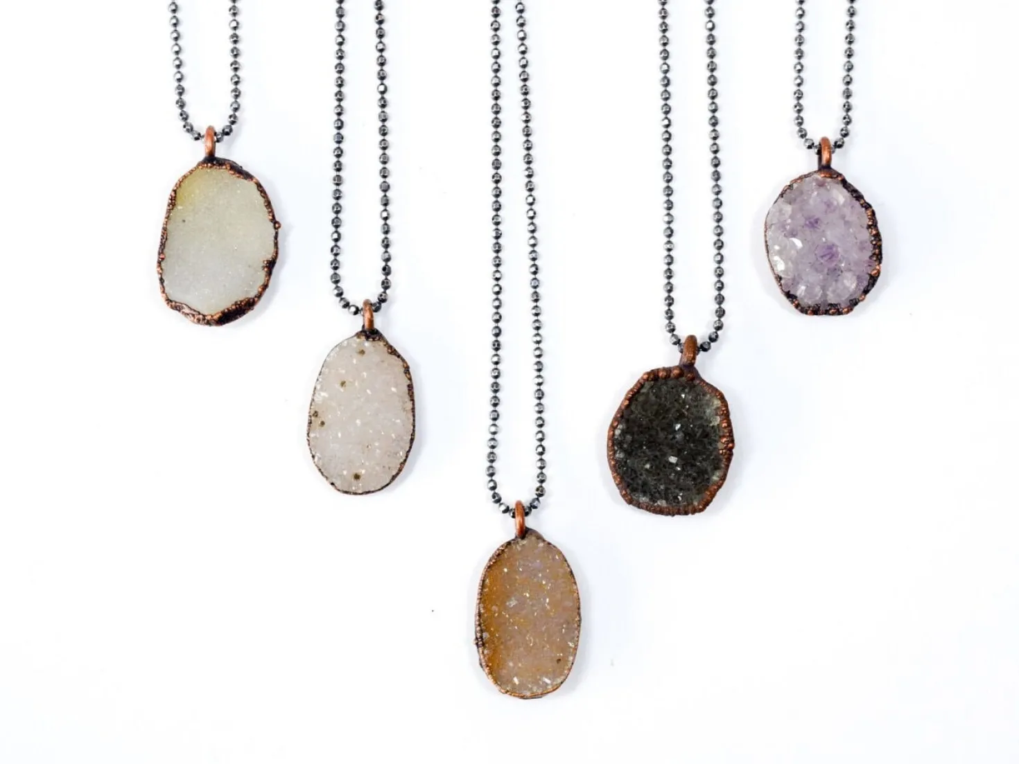 SALE Druzy crystal necklace | Natural druzy pendant