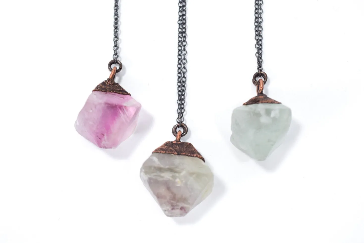 SALE fluorite necklace | Rough fluorite jewelry