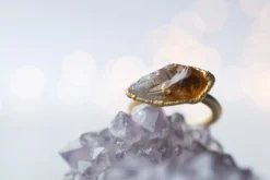 SALE Gold Citrine ring | Natural citrine ring