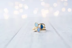 SALE Gold Opal ring | Stacking birthstone ring