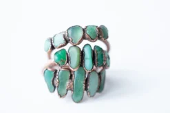 SALE Multi Stone Chrysoprase ring | Tumbled chrysoprase ring