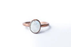 SALE Rainbow moonstone ring | Simple stone stacking ring