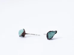 SALE Raw apatite | Apatite nugget sterling silver post earring