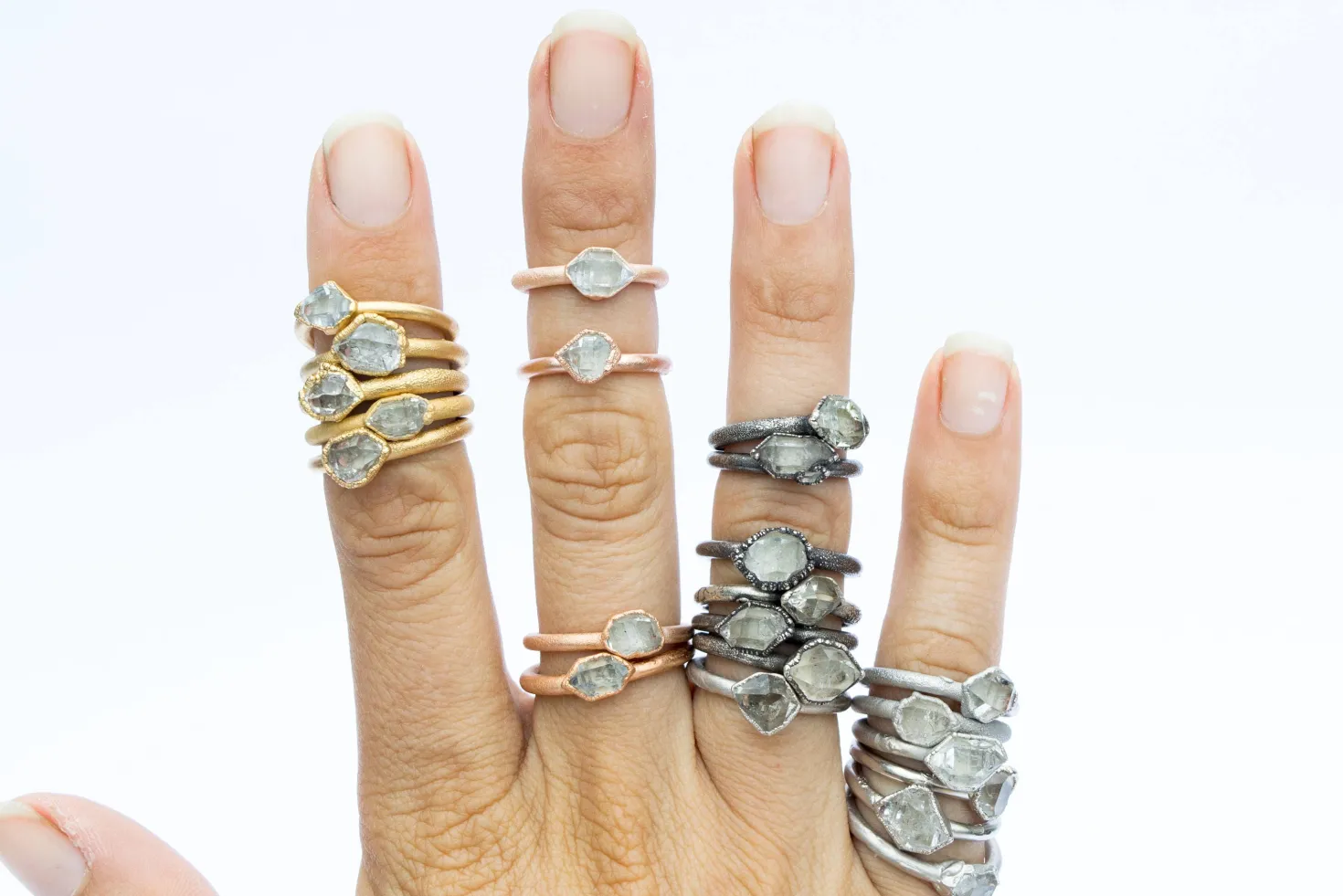 SALE Raw crystal ring | Herkimer diamond ring