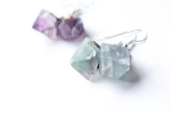 SALE Raw fluorite earrings | Rough fluorite