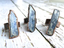 SALE Raw Kyanite ring | Blue Kyanite crystal ring