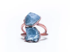 SALE Raw Labradorite ring | Gemstone stacking ring