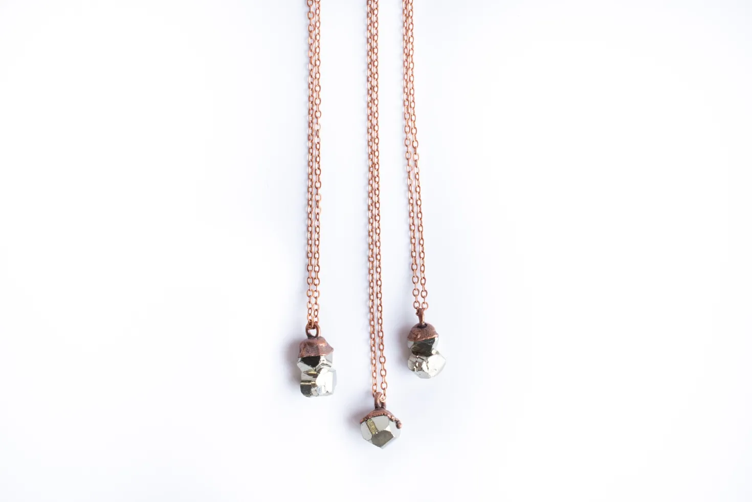 SALE Raw pyrite necklace | Pyrite necklace