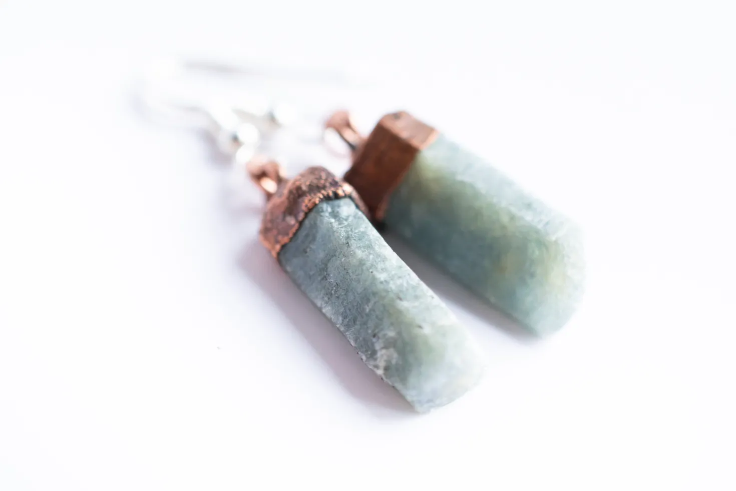 SALE Raw sapphire earrings | Blue sapphire earrings
