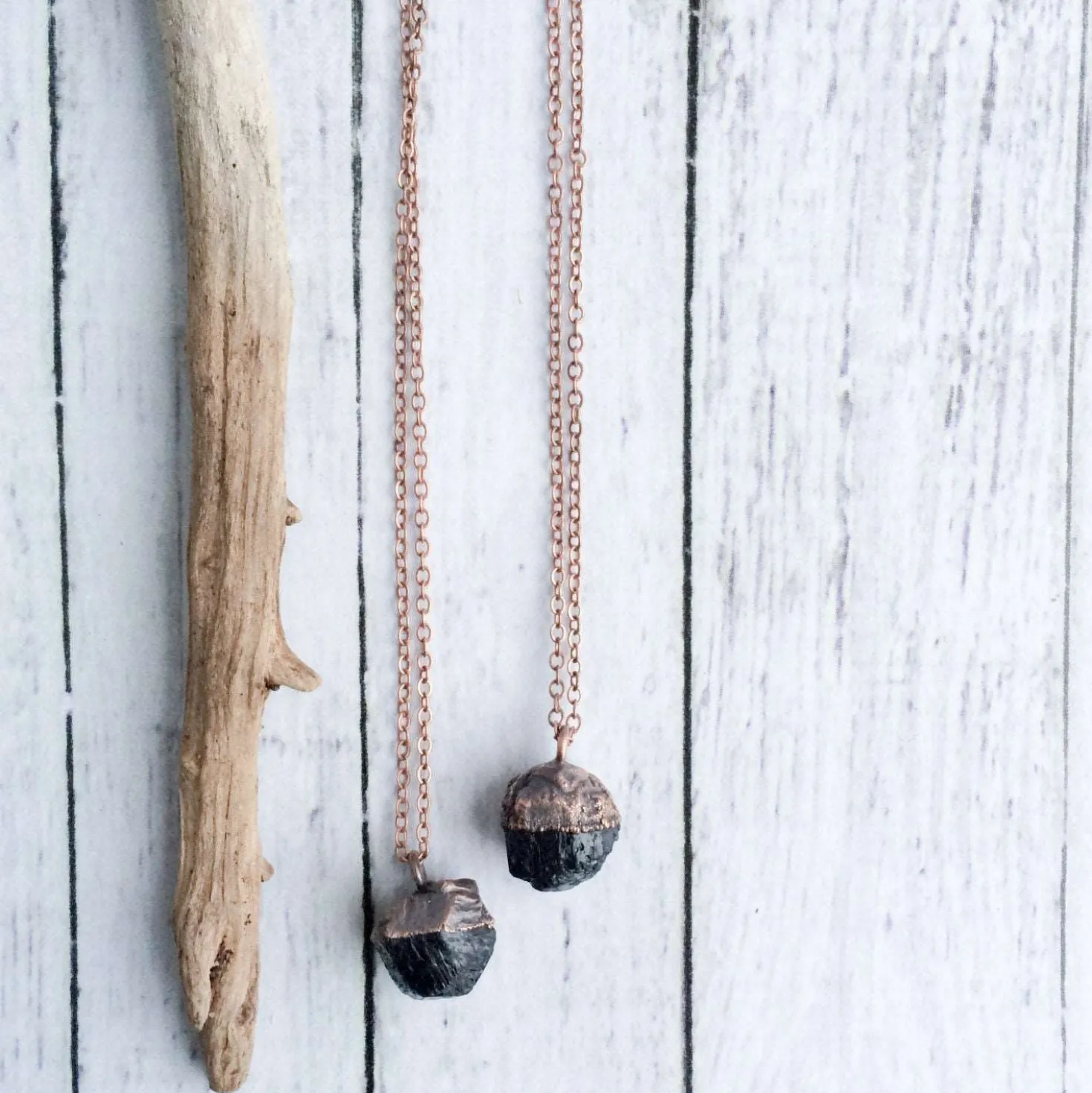 SALE Raw tourmaline necklace | Black tourmaline crystal necklace