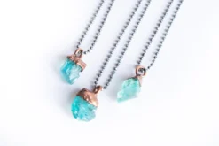 SALE Rough apatite necklace | Blue apatite necklace
