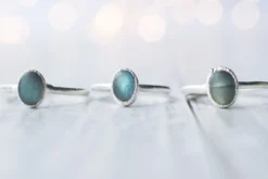SALE Silver Labradorite ring | Gemstone stacking ring