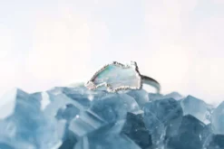 SALE Silver Opal ring | Raw opal ring