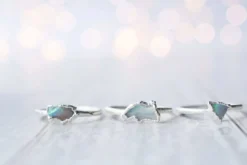 SALE Silver Opal ring | Raw opal ring