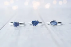 SALE Silver Tanzanite ring | Stone stacking ring