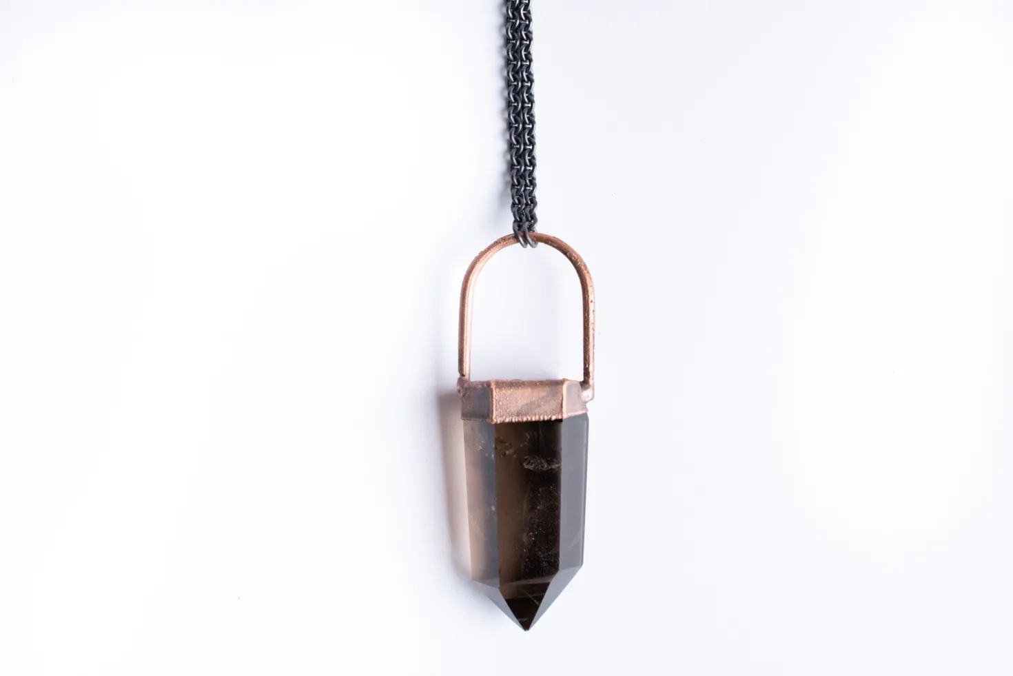 SALE Smokey quartz crystal necklace | Smokey rock crystal jewelry