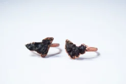 SALE Tektite ring | Raw Tektite stacking ring