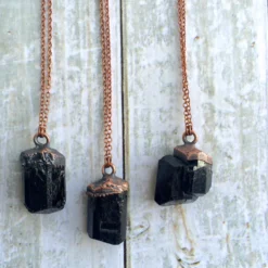 SALE Tourmaline crystal necklace | Raw tourmaline necklace