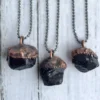 SALE tourmaline necklace | Black tourmaline sterling silver crystal necklace