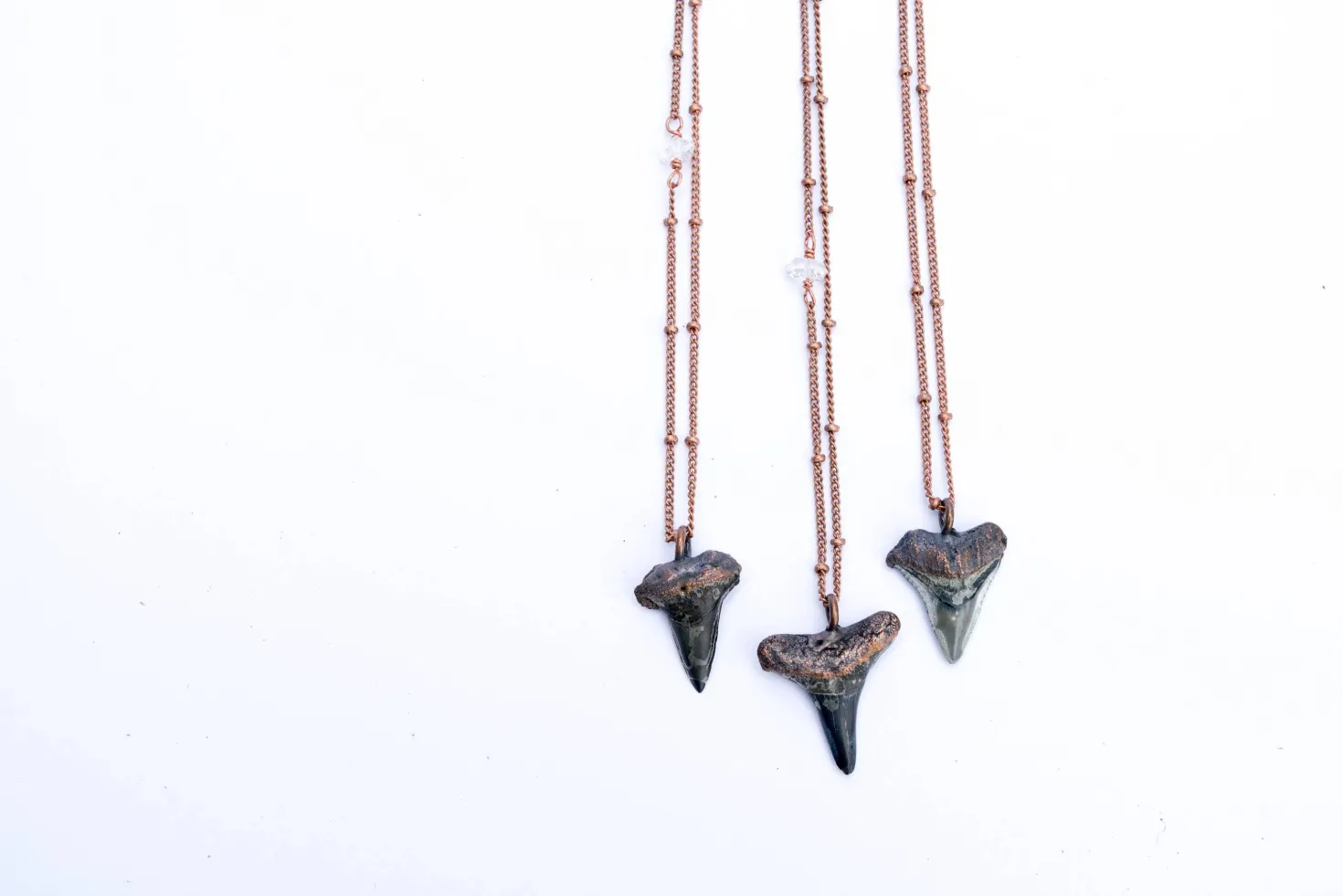 Shark's tooth pendant | Electroformed copper shark tooth pendant