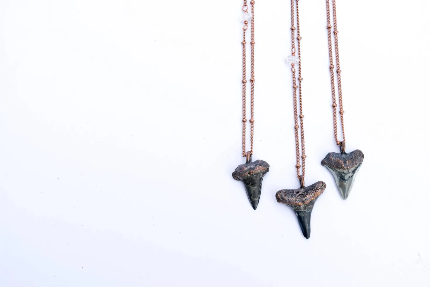 Shark's tooth pendant | Electroformed copper shark tooth pendant