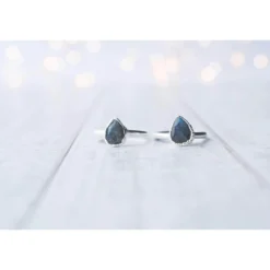 Silver Labradorite feldspar ring | Silver Labradorite Ring