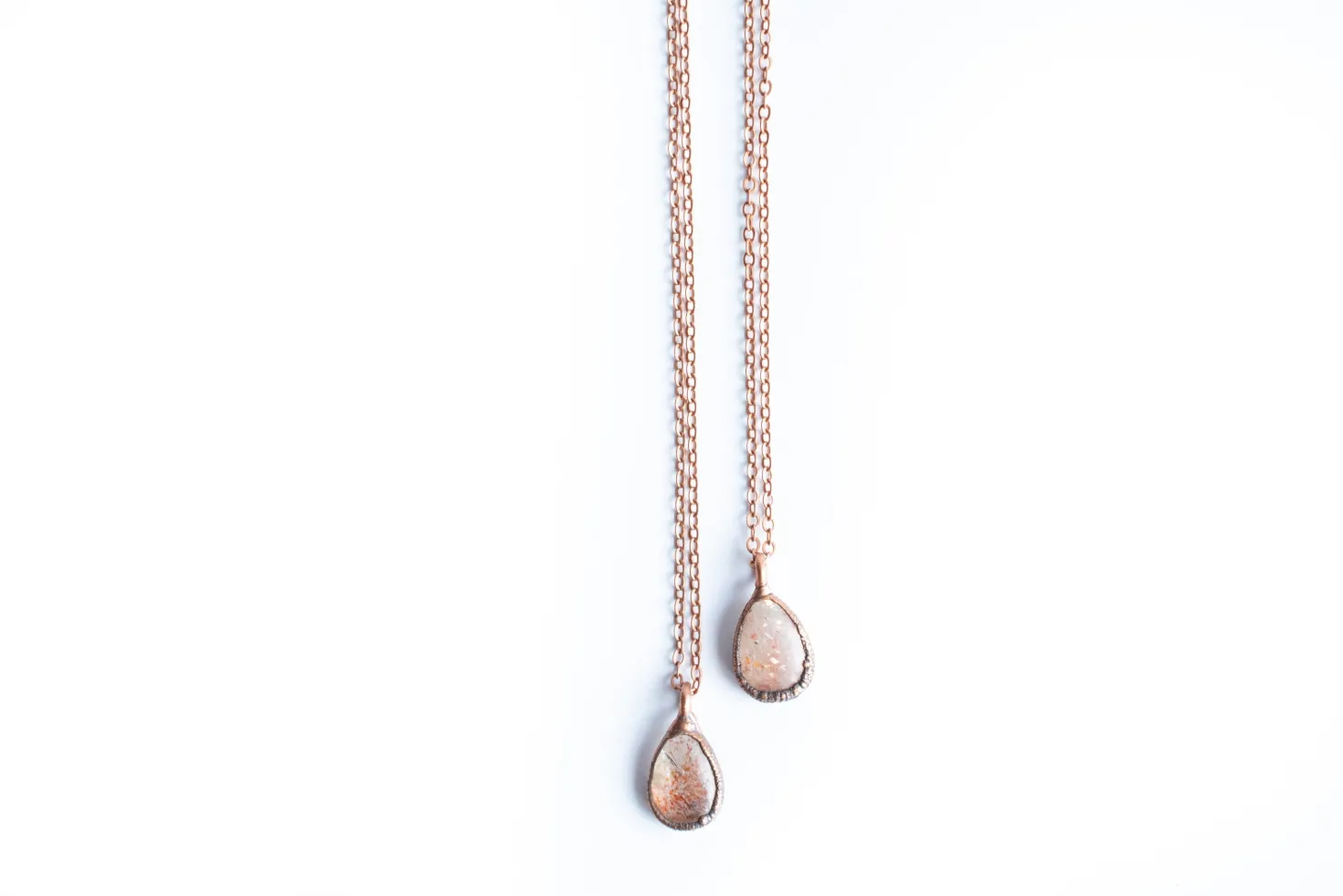 Sunstone necklace | Faceted sunstone necklace