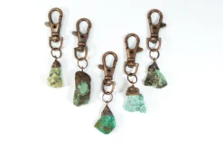 Turquoise keychain | Raw crystal keychain