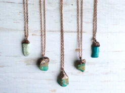 Turquoise nugget necklace | Raw turquoise jewelry